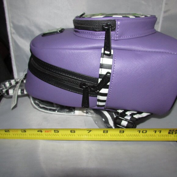 Loungefly Beetlejuice Love Purple Mini Backpack New With Tags - Picture 4 of 6
